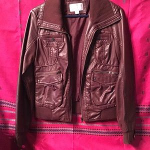 faux leather jacket